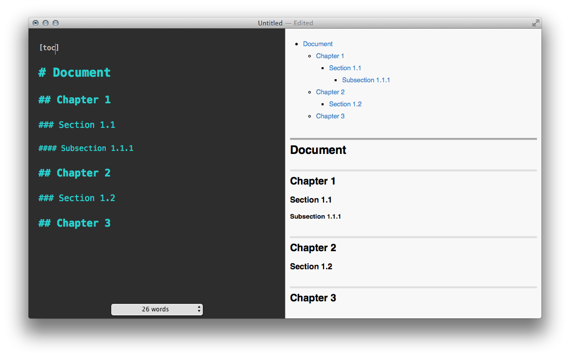 TOC rendering in MacDown 0.2.2