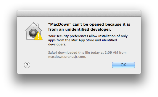 cant install git on mac unidentified